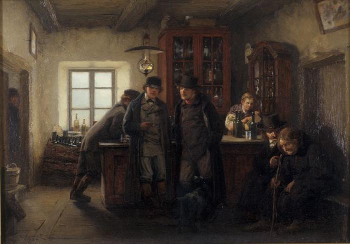 HOFFMANN, Hans Farmers in a Barrelhouse France oil painting art